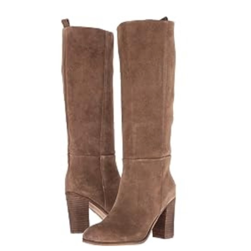 Dolce Vita Womens Linn Khaki Suede Knee High Boots
